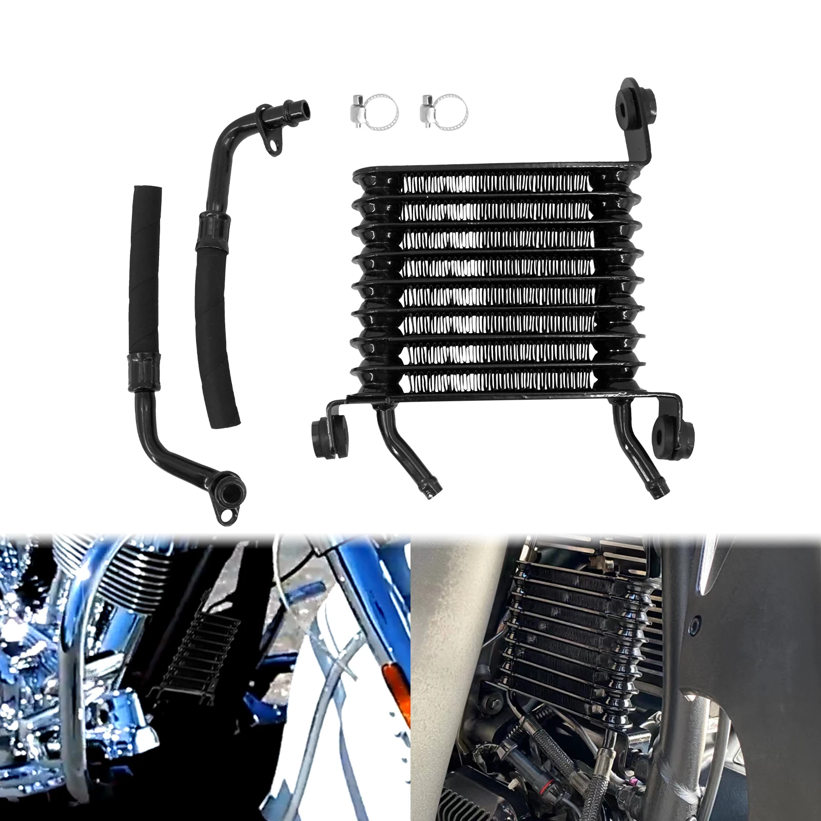 

Мотоциклетный масляный радиатор, черное охлаждающее устройство для Indian Chief Dark Horse 2020 Chief Classic 2016-2018 Springfield 2021