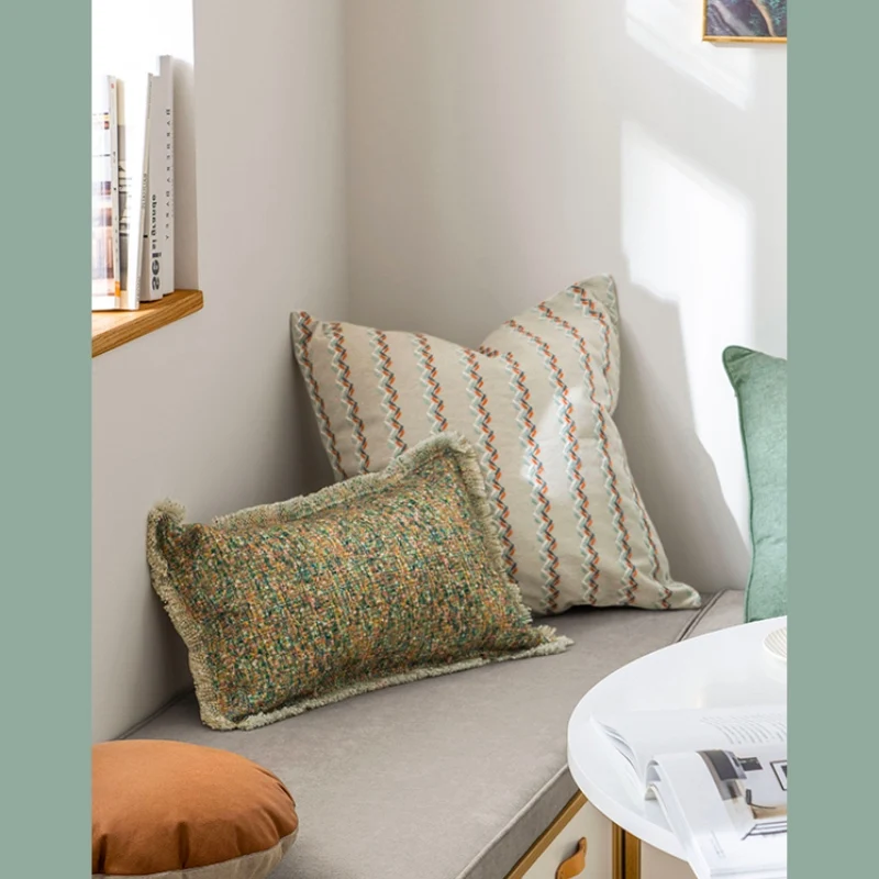 

Желто-зеленые подушки, снежинка, тканевая Подушка, искусственная декоративная наволочка для дивана, современные украшения для дома 30x50