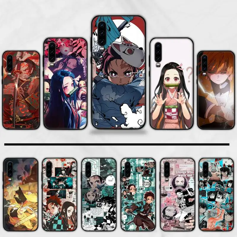 Demon slayer The Blade of Ghost Destruction черный корпус для телефона Huawei Honor 7C 7A 8X 8A 9 10 10i Lite 20 NOVA 3i