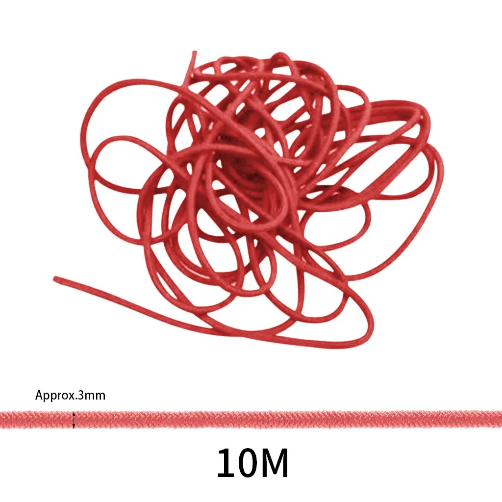 3 мм тонкий круглый эластичный растягивающийся шнур банджи 11 цветов длина 10 м DIY