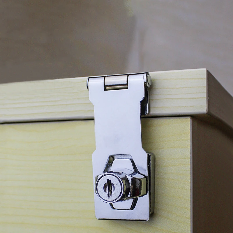 

Boat Locking Hasp & Keys Lockable Hasp Latch Stainless Steel With Keys Plated Metal Keyed Cabinet Latch Cupboard Desk Hasp Locks