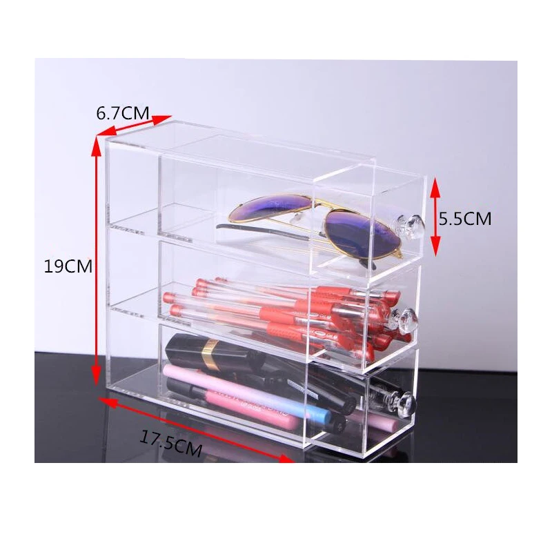 Многослойный акриловый губная помада макияж держатель для ящиков кейс хранения