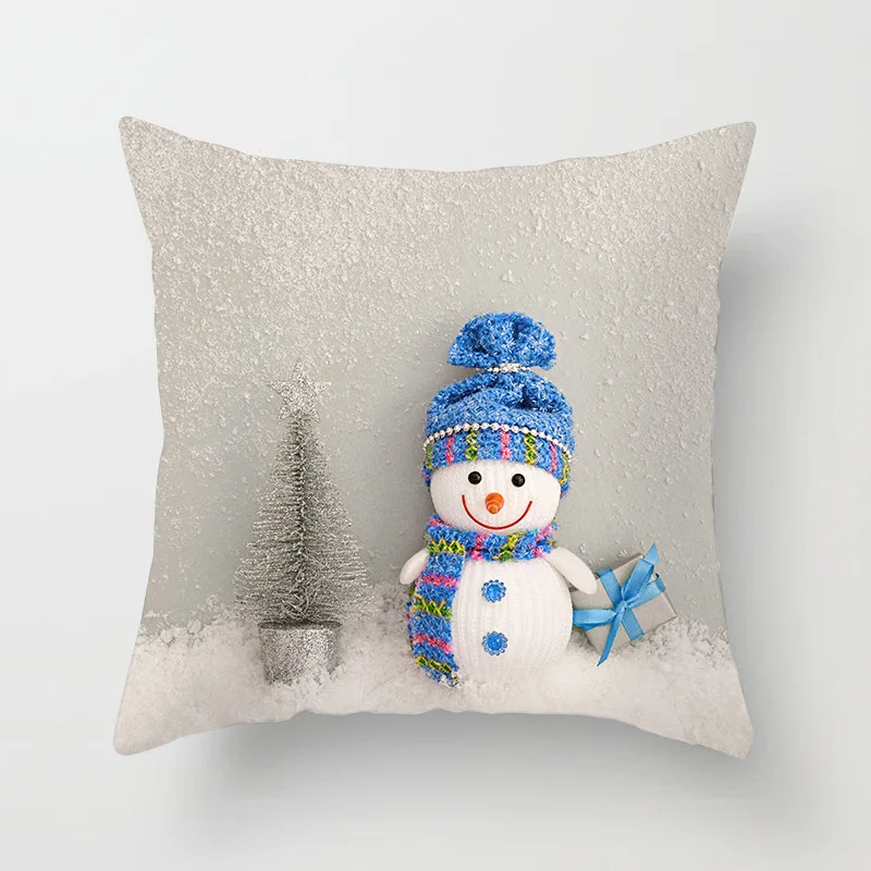 

Christmas Cushion Cover Xmas Pillow Case Christmas Decorations for Home Navidad Decor Snowman Pattern Happy New Year 2020 2021