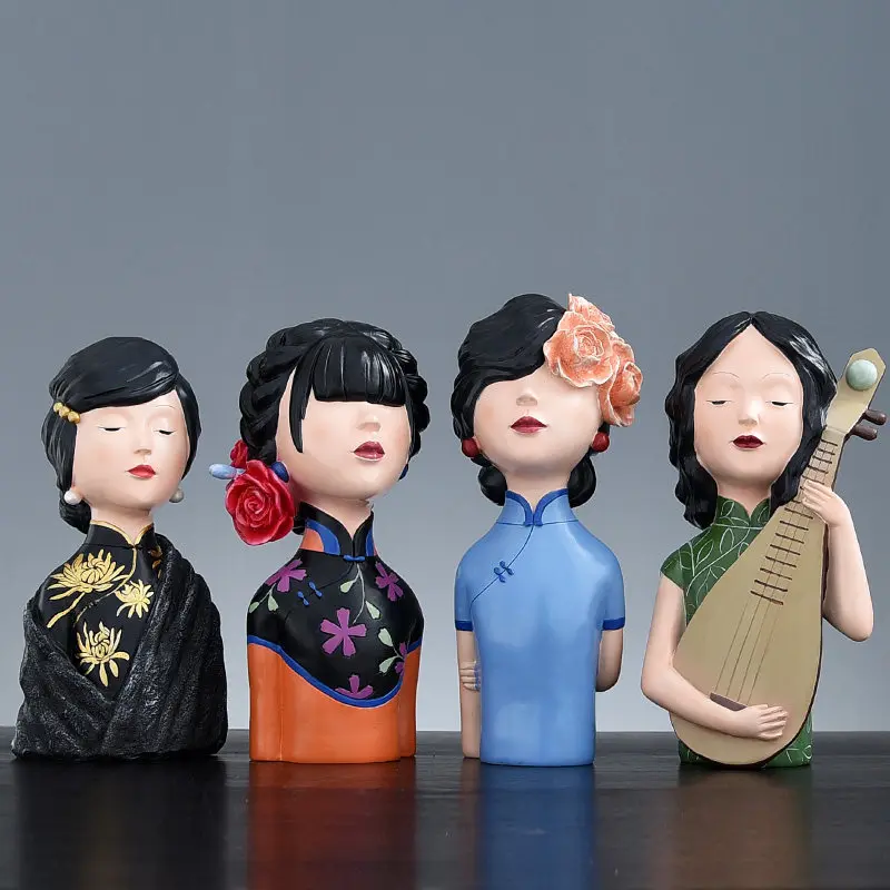 

NEW CLASSICAL CREATIVE RETRO BEAUTY STATUES ORNAMENTS HOME LIVINGROOM FURNISHING CRAFTS OFFICE HOTEL TABLE FIGURINES DECORATION