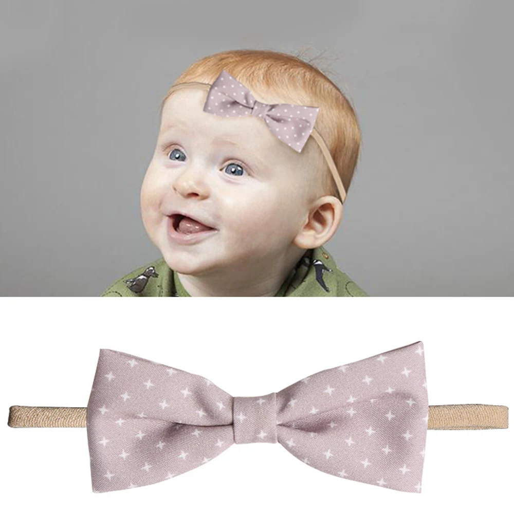 Diadema de tela con lazo para beb&eacute;, accesorios para el cabello, varios estilos, 10 colores, 1 unidad-3