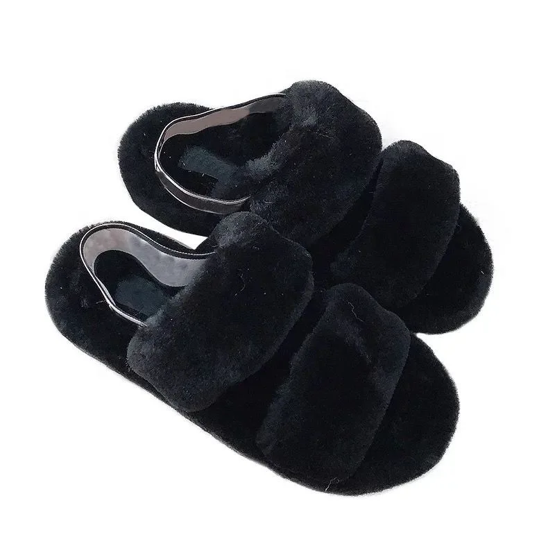 

Women Slippers Winter Shoes Flat Sweet Home Slippers leopard Woman Indoor Fur Warm Soft Slip On Black Pink Grey Female Slipper