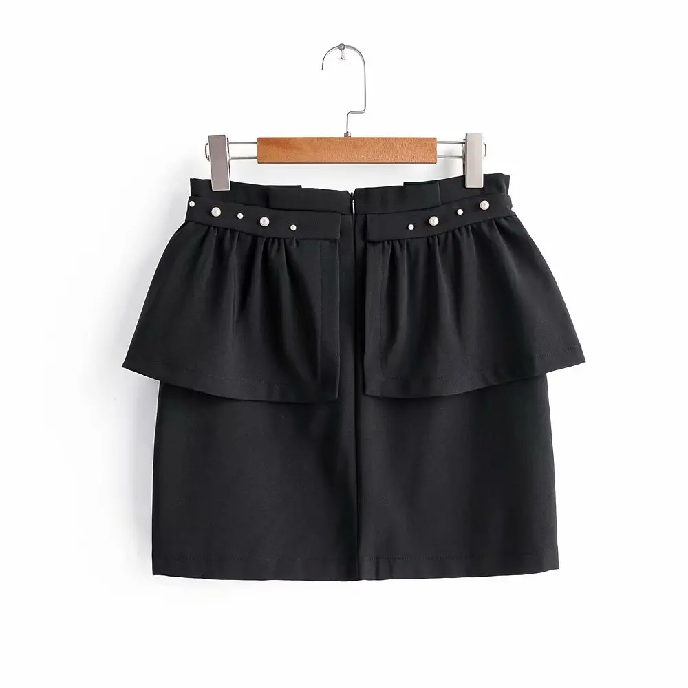 Черные брюки для офисных леди 2019 летние новые модные прямые женские короткие с