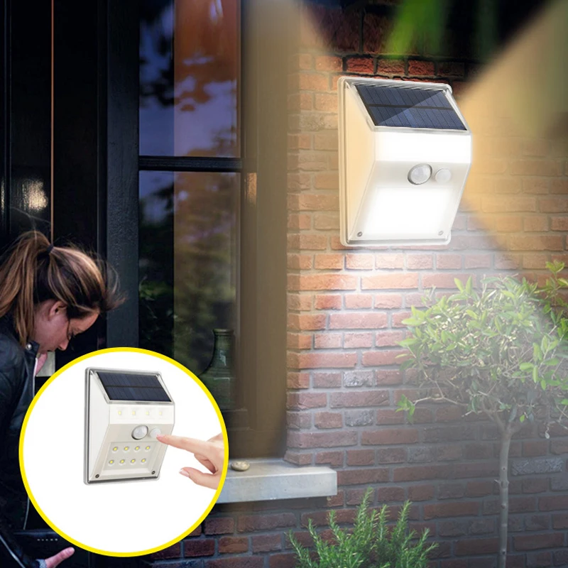 

Solar Wall Light Four-sided Luminous Induction Street Light Outdoor Villa Lighting LED Polysilicon Solar Sensor Light jardin