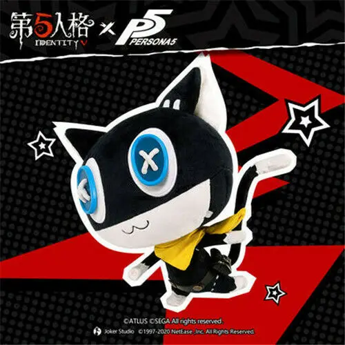 

Anime Game Identity V & Persona 5 Morgana Cosplay Props Cartoon Black Cat Plush Stuffed Dolls Toy Pillow Xmas Gifts 25*18*35cm