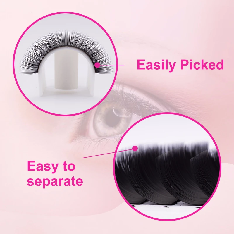 DORADOSUN 12 Ряд протеиновые шелковые накладные ресницы в отдельной упаковке Maquiagem Cilios