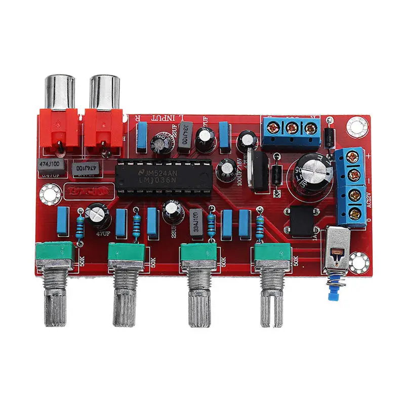 Lm1036 Op Amp Hifi усилитель предусилитель Регулятор громкости Tone Eq плата для усилителя