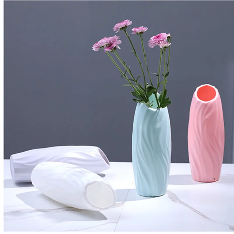 Vase Decoration Home Flower Pot For Living Room Shatterproof Nordic Decor Imitation Ceramic | Дом и сад
