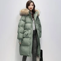 ladies fashionable solid oversize coat thick warm winter down jacket women 2021 new full sleeve fur collar hooded chic parka