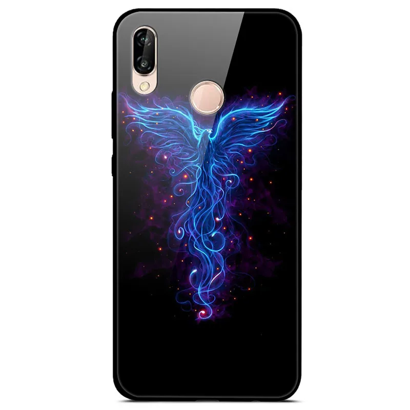 Закаленное стекло Чехол для Huawei P20 Lite Чехол Жесткий ПК Красочный чехол для Huawei P20 Pro Бампер Чехол для телефона P 20 P 20 Pro Lite Coque - Цвет: 9