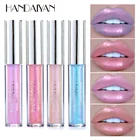 Голографический блеск для губ HANDAIYAN, матовый блеск для макияжа, блестящий блеск для губ с металлическим блеском