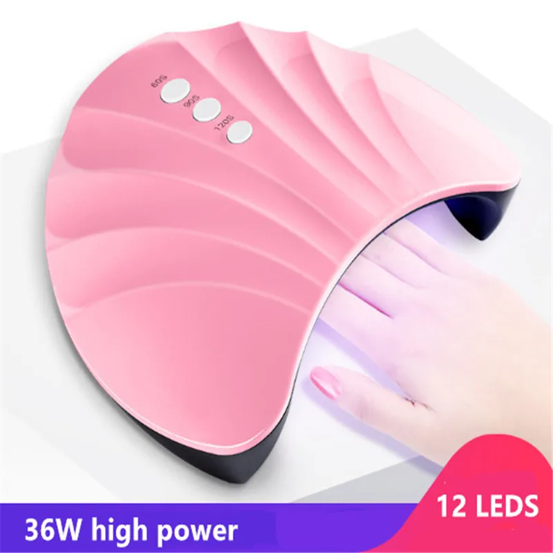 36 Вт Pro лак для ногтей сушилка лампы пластик LED UV светильник Маникюр Shell таймера