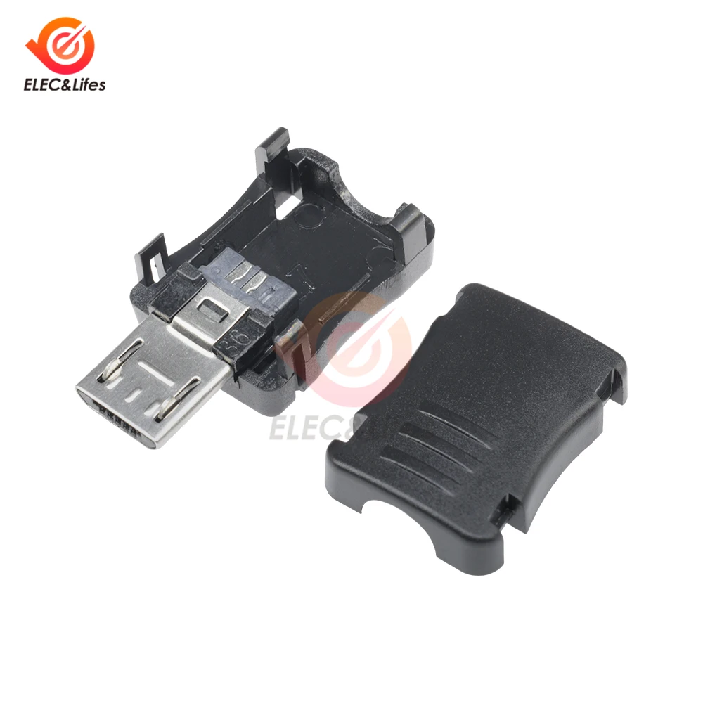 10 комплектов штекерных разъемов Micro USB 5-контактный разъем набор сделай сам с