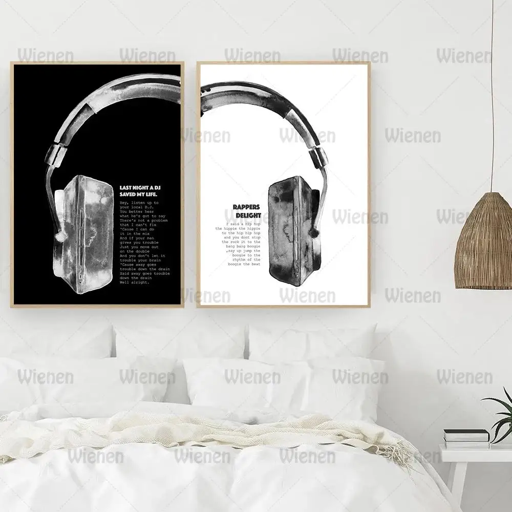 Плакат на холсте с мотивами музыки и цитатами большой постер в стиле хип-хоп