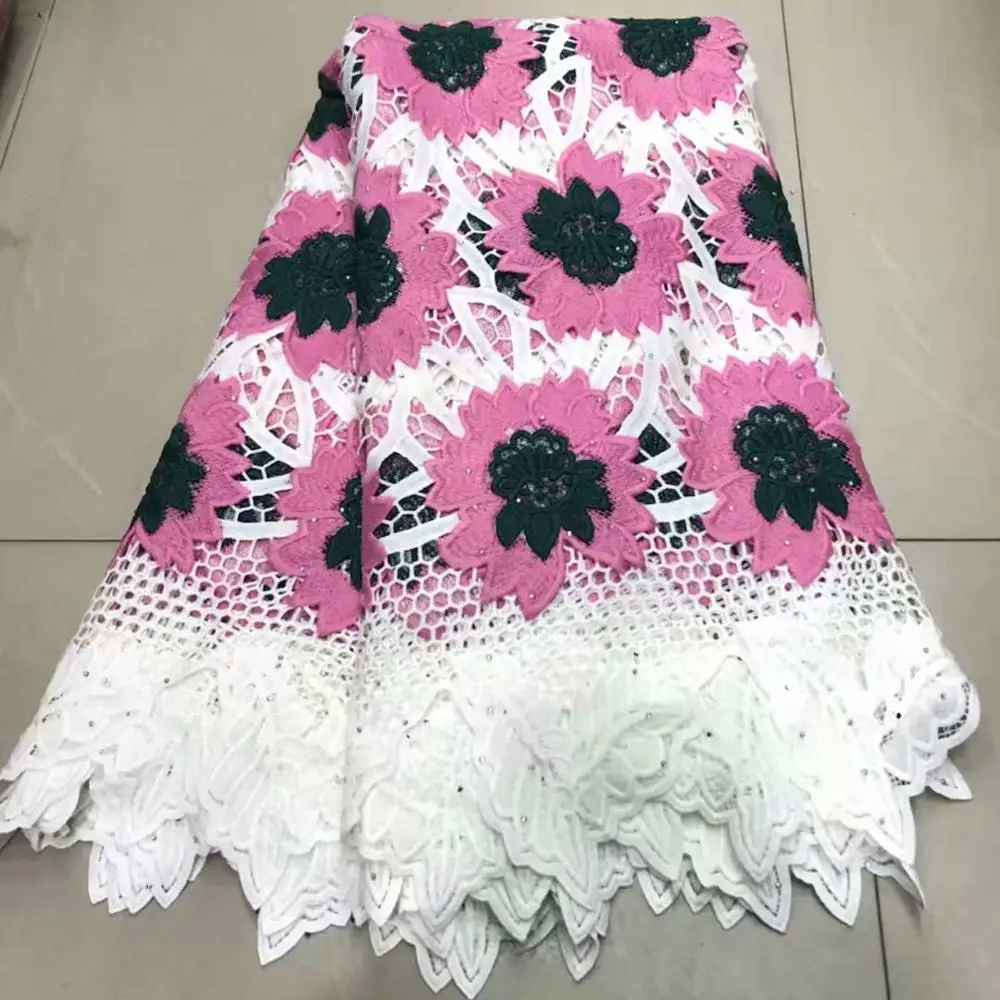 2019 новый дизайн африканская кружевная ткань с камнями Африканское кружево