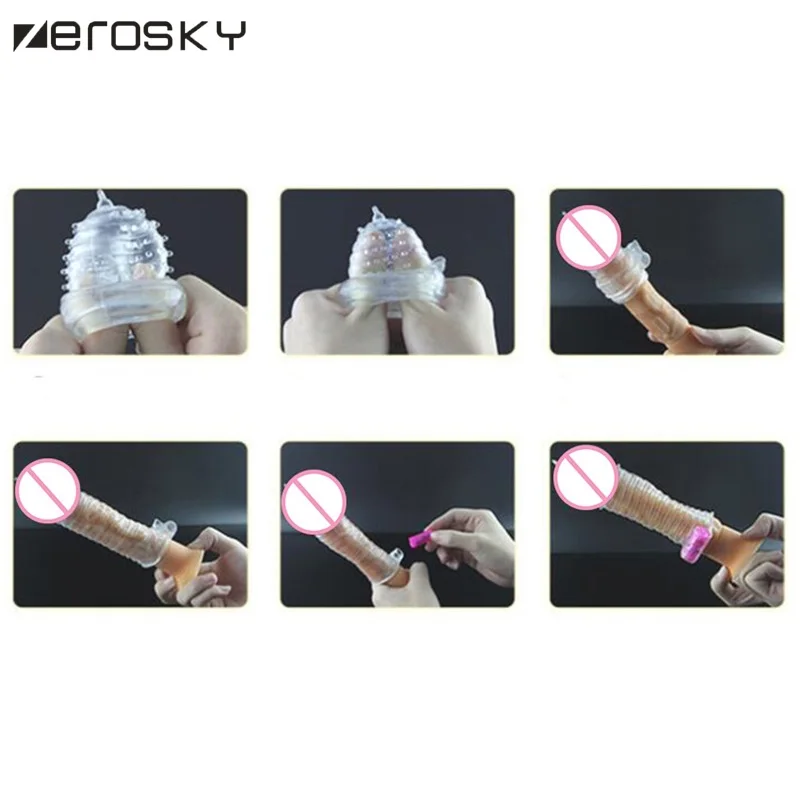 Секс-игрушки для взрослых многоразовые презервативы мужские с шипами