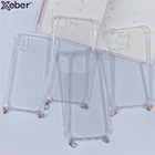 Чехол для телефона iPhone 11 13 12 Pro Max XS XR X Mini SE 6S 6 8 7 Plus, прозрачный, с металлическим кольцом, мягкий силиконовый бампер, задняя крышка