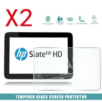 2pcs tablet tempered glass screen protector cover for hp slate 10 hd tablet anti screen breakage anti fingerprint tempered film