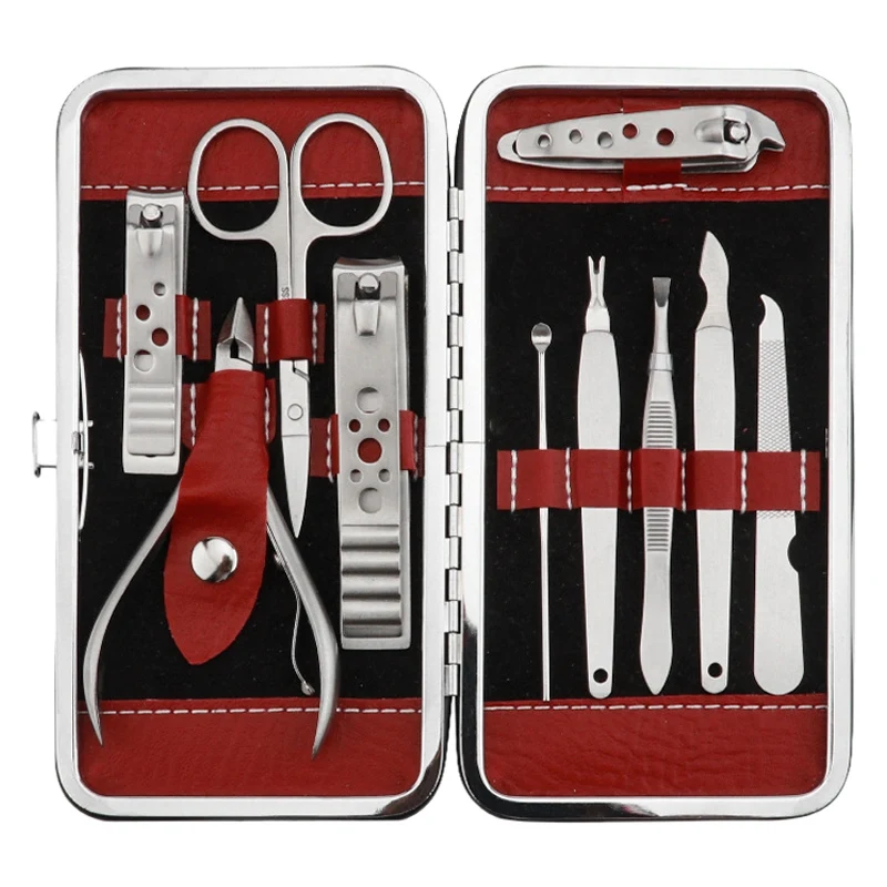 

10 шт. Нержавеющая сталь комплект ножниц для маникюра инструмент Портативный педикюрные наборы профессиональный маникюрный набор инструме...