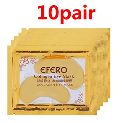 style Q-10 Pair Золотая маска для глаз кристаллическая коллагеновая маска для глаз гидрогелевая маска для ухода за глазами против отечности пластырь для век против морщин маска для глаз гелевые подушечки - Цвет: style Q-10 Pair