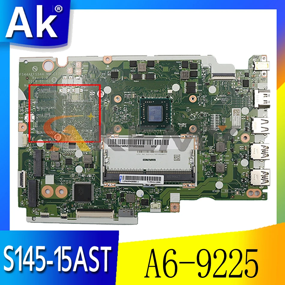 

For Lenovo IdeaPad S145-15AST laptop motherboard NM-C171 motherboard CPU A6-9225 UMA FUR 5B20S41905 100% test work Mainboard