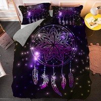 psychedelic bohemian dreamcatcher bedding set single king queen size duvet cover with pillowcase 23 pcs