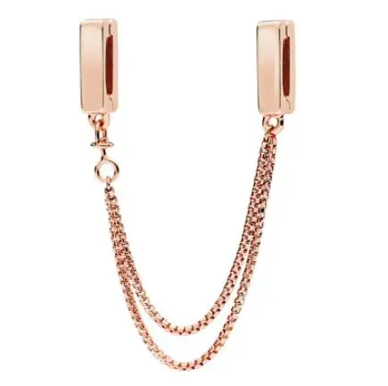 

Подлинная искусственная Серебряная рефлексионная плавающая цепочка безопасная цепочка розовая подходит для оригинального рефлексионного браслета pan ювелирные изделия