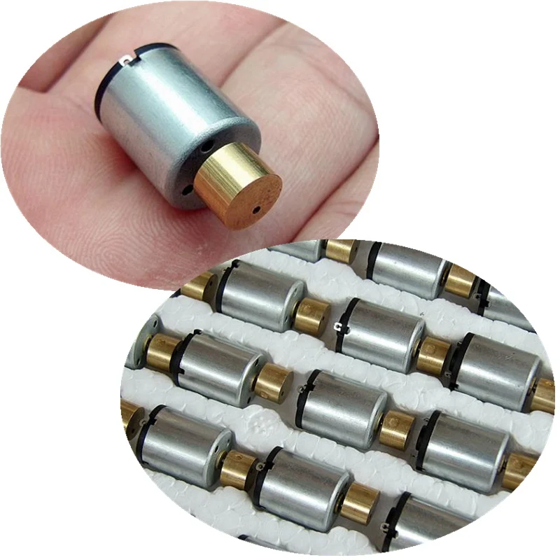 1 шт. миниатюрный DC1.5 3V цилиндрический Вибрационный Мотор с латунной