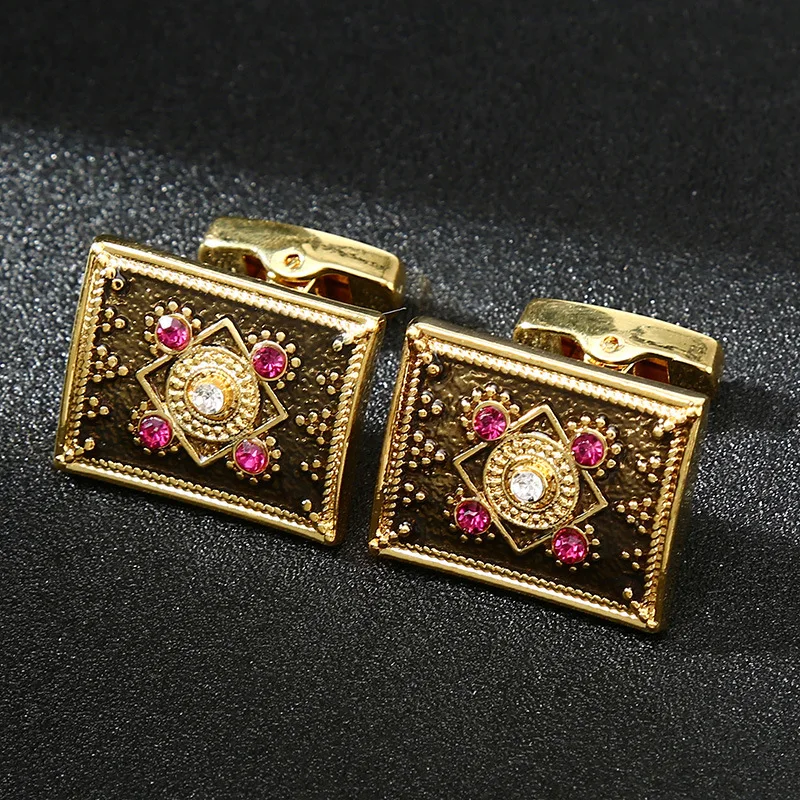 

Men's Cufflinks New Retro Style Color Matching Personality French Shirts Cuff Links Fashion OL Business Men Wedding Accessories
