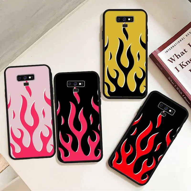 

Personality Artistic Flame Phone Case For Samsung A50 A51 A71 A20E A20S S10 S20 S21 S30 Plus ultra 5G M11 funda cover