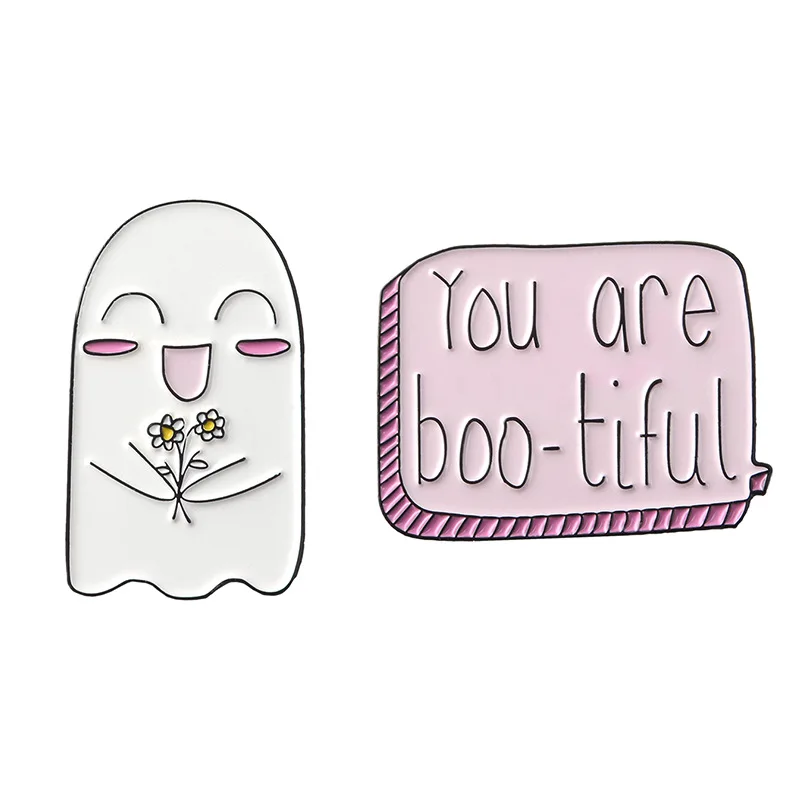 Милые Мультяшные значки Ghost You Are BOO tiful Броши для женщин креативные эмалированные