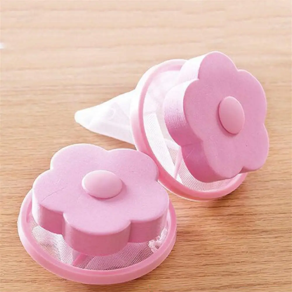 2PC Pink Zhangji 2 шт. набор фильтр стиральной машины мешок ловушки ворса плавающий фильтр для волос сетчатый мешочек для домашнего многоразового мытья волос ловушка для волос - Цвет: 2PC Pink