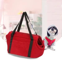 one shoulder diagonal pet bag foldable travel pet handbag for cat pet handbag with round vent dog bag for outgoing teddy