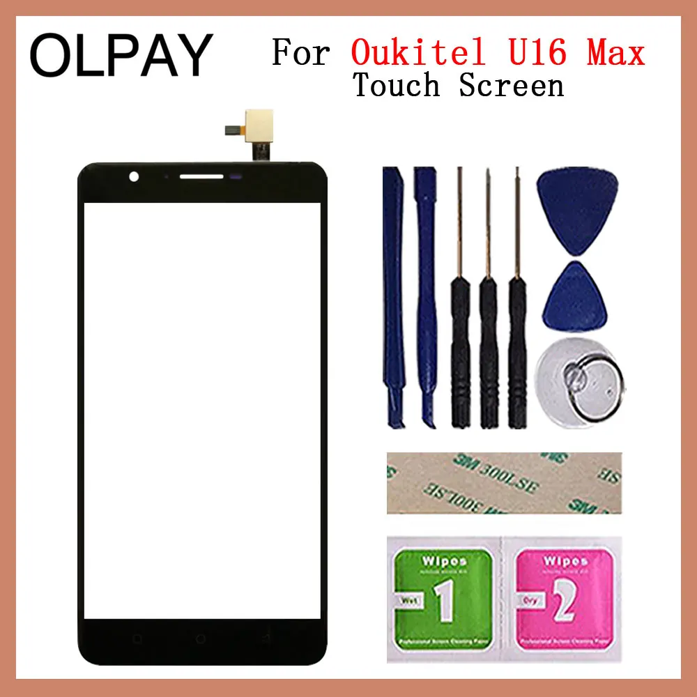 Сенсорная панель для мобильного телефона, переднее стекло для Oukitel U16 Max 6," дюймов, сенсорный экран, дигитайзер, панель, стекло, датчик, запасные части