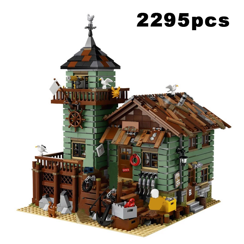 

New 2295pcs Creator Fisherman's Wharf Series Building Block Captain's Wharf House Restaurant Bricks Toys for Boys Birthday Gift