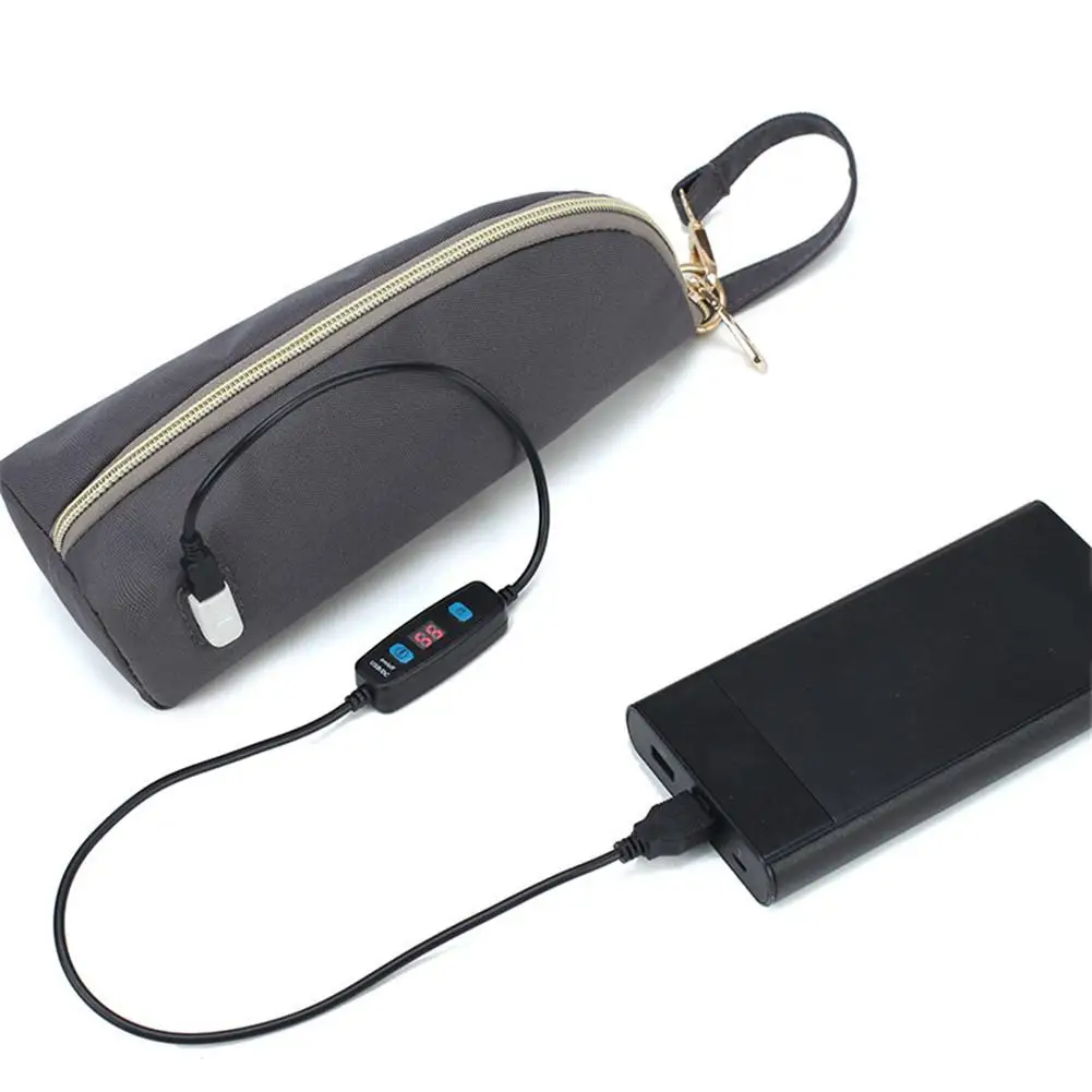 

Portable USB Baby Bottle Warmer Travel Milk Warmer Infant Feeding Bottle Thermostat Food Warm Cover Outdoor Insulation Heater