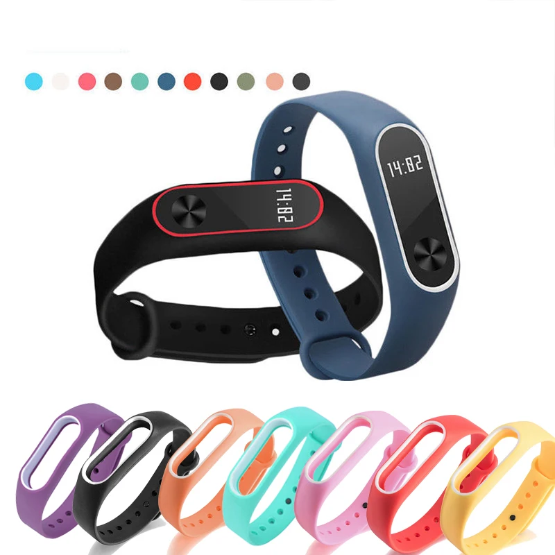 Модный браслет для Xiaomi Mi band 2 силиконовый умный Браслет цветной браслет|Ремешки