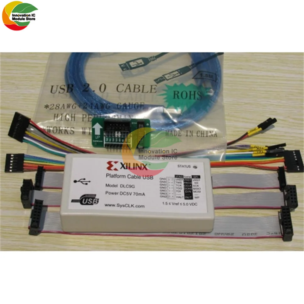 Кабель для загрузки Ziqqucu Xilinx DLC9LP Usb Fpga Cpld Jtag Spi программатор отладки с кабелем Type-b |