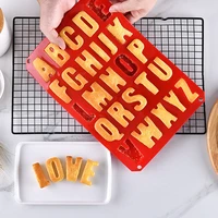 silicone large alphabet ice chocolate letter mould stencil cake jelly cupcake baking diy cake mold pastry kitchen accessories