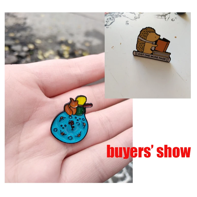 

Le Petit The Little Prince Fox Rose brooch Classical Fairy Tale Enamel Brooch Pin Men Women Children Brooches Enamel pin