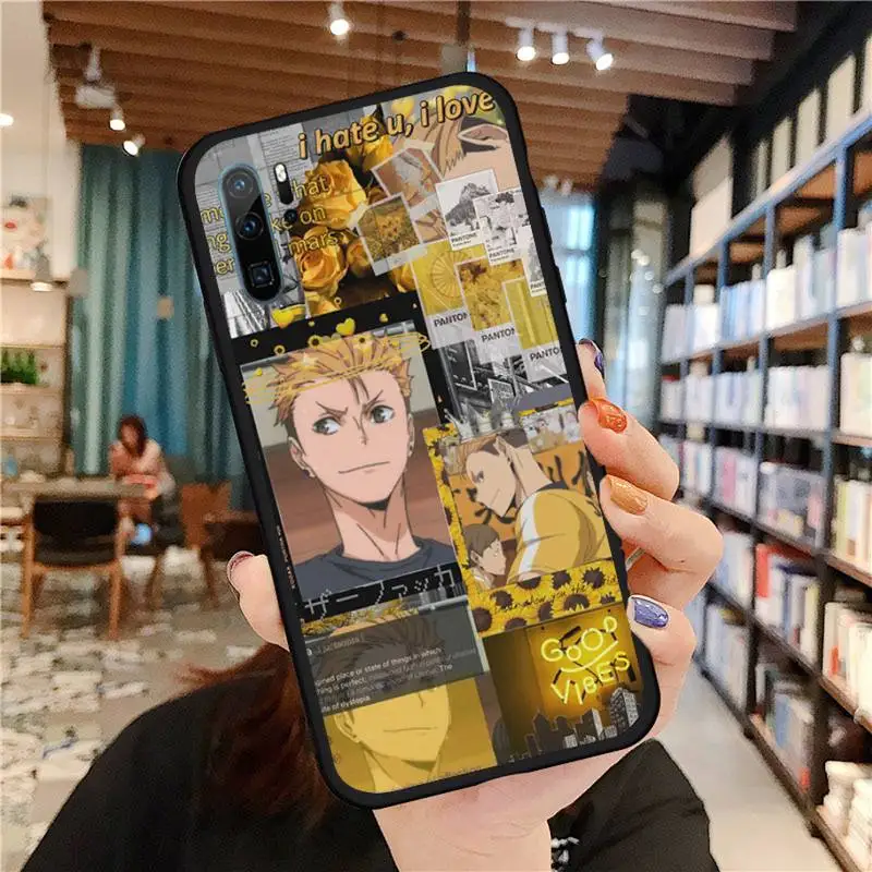 

Haikyuu Kuroo Tetsurou volleyball Phone Case For Huawei honor Mate P 9 10 20 30 40 Pro 10i 7 8 a x Lite nova 5t Soft silicone
