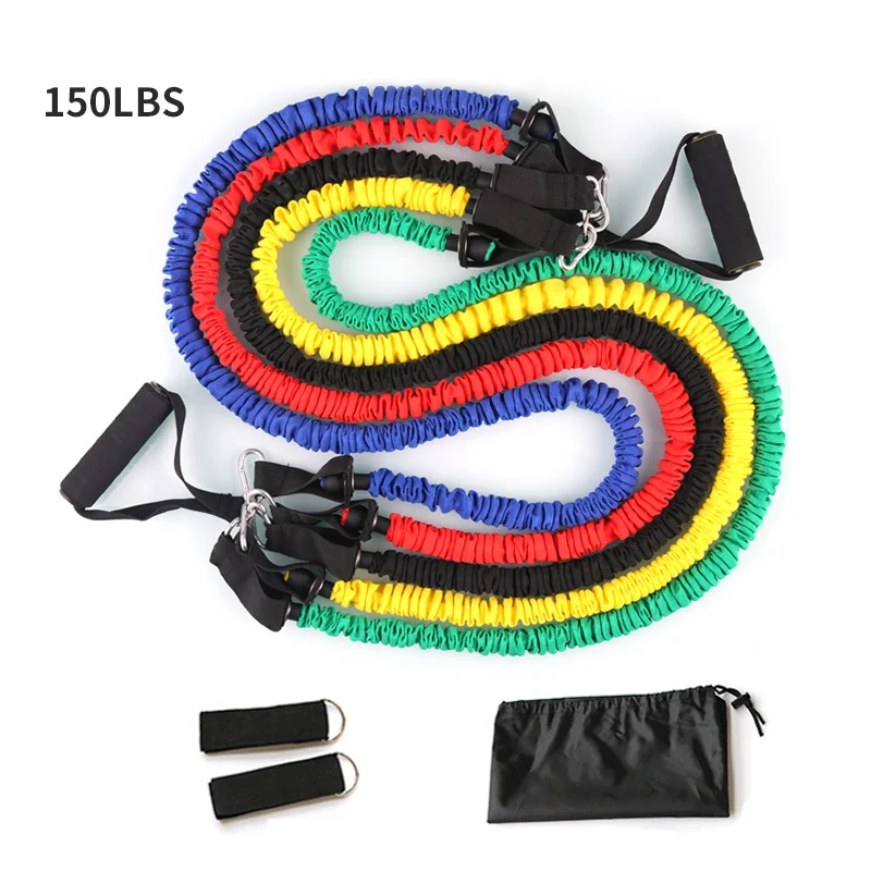 

Training Workout Expander Yoga Band Gym Fitness Equipment 11pcs Pull Rope Tube Resistance Set Elastic Rubber