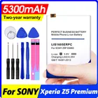 Аккумулятор Lis1605erpc 5300 мА  ч для Sony Xperia Z5 Premium Z5p Dual E6883 E6853 мобильный телефон