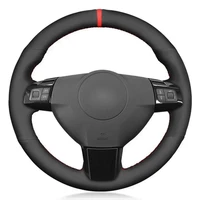 car steering wheel cover black genuine leather suede for vauxhall astra 2004 2009 signum vectra c 2005 2009 zaflra b 2005 2014