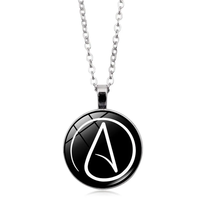 Новый стиль личности в британском ретро стиле атеист атеизм символ стеклянный