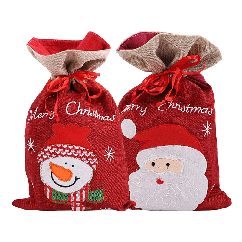 2020 Новый Рождественский Подарочный пакет Санта Клауса мешок для хранения конфет